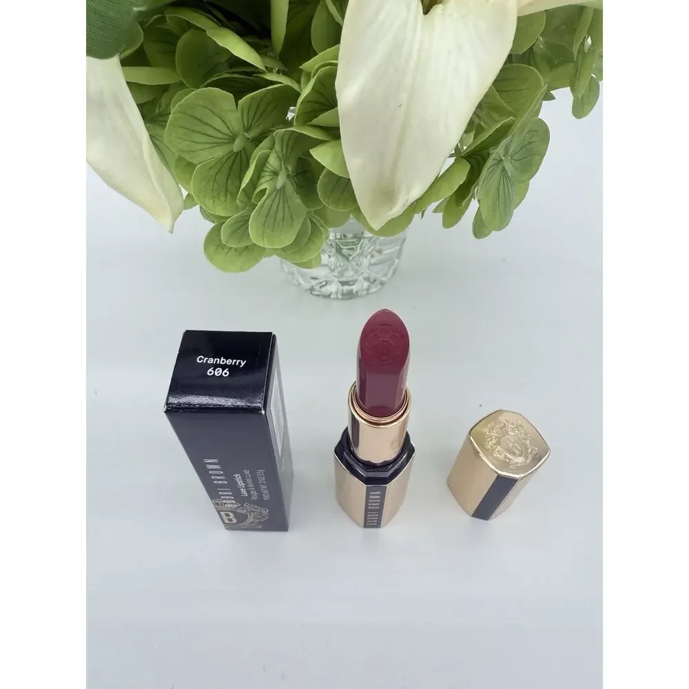 Bobbi Brown Luxe Lipstick 606 CRANBERRY - Full Size 0.12 Oz. / 3.5 g New